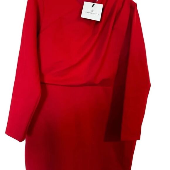 BNWT Chloe Kristyn Ponte knit Bianca Dress for Women - Size 1X- Red $345 - Picture 1 of 15